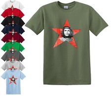 CHE GUEVARA STAR T-SHIRT Silhouette Iconic Retro Political Revolution Cuba Mens 