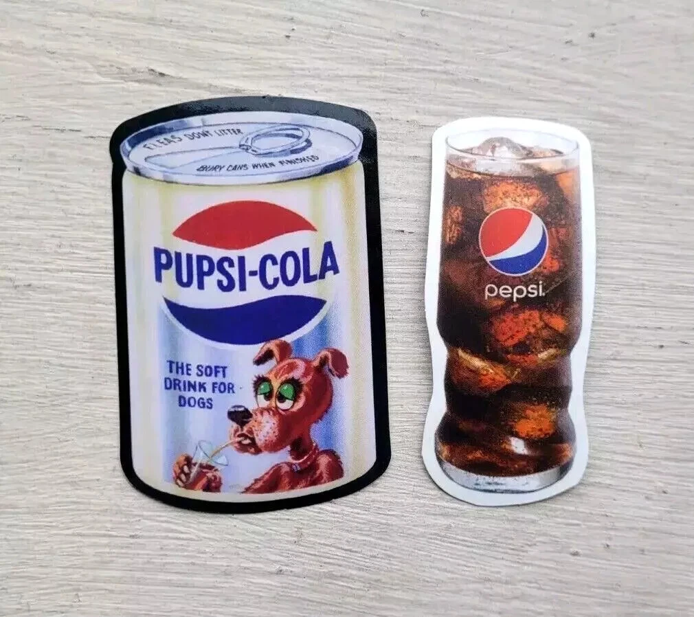 Pepsi Cola Sticker Lot Of 2 Collectible Juicy Soda Sweet Pcs Stickers