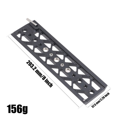 8" Dovetail Bridge Plate Bottom Tripod Baseplate For Tilta Standard Camera Cage - Picture 3 of 10