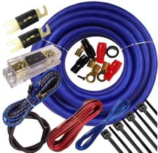Kit Completo de Instalación Amplificador 0 Gauge, Cable Ultra Suave, 5000W-8000W