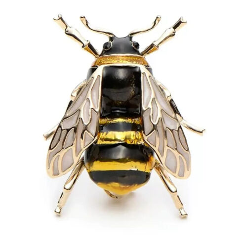 Fashion Enamel Bumble Bee Crystal Brooch Pin Costume Badge Womens Mens Jewellery - Picture 13 of 18