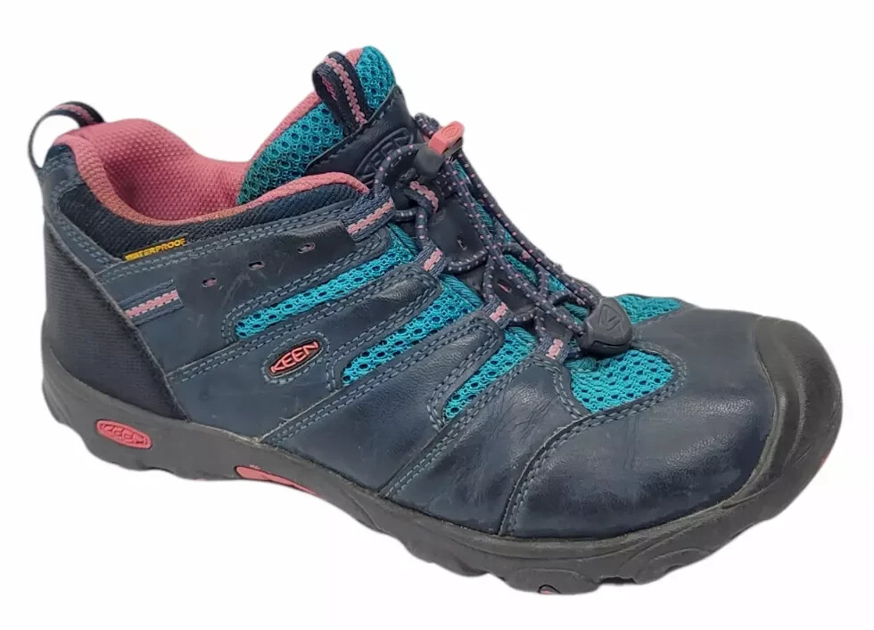 Scarpe da trekking alte alla caviglia impermeabili Keen Girls Youth 5 blu rosa