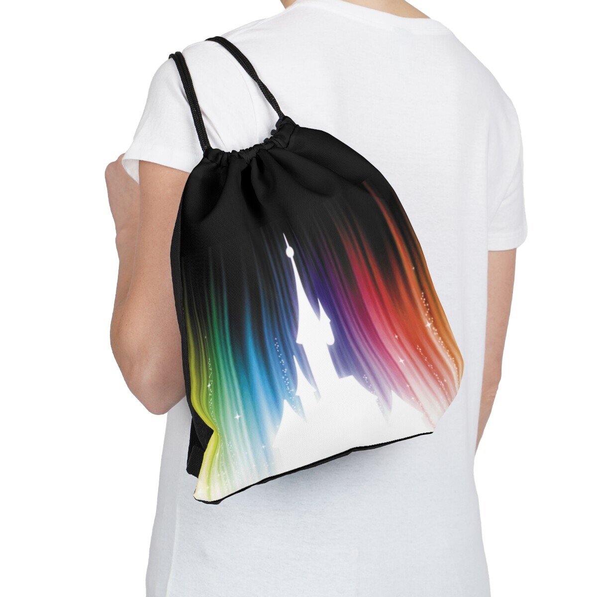 Disney Rainbow Castle Drawstring Bag