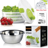 Progressive Salad Spinner Washer 100%bpa-free And Serving Bowl(stainless Steel) Progressive Salad Spinner Washer 100%bpa-free And Serving Bowl(stainless Steel)