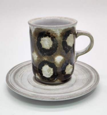 4.8 Ceramano * Tique Sepia * Mocca Espresso Tasse + Untere Gerda Heuckeroth
