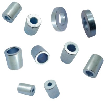 18mm OD BZP STAHL METALL BUCHSE DISTANZHÜLSE DISTANZROHR RUND ABSTANDSHALTER ERHÖHUNG