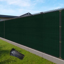 6FT Green Privacy Screen Fence Shade Cover w/ Grommets Durable Mesh Cover