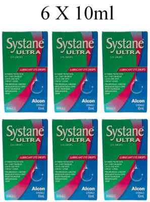 6 X Alcon Systane Ultra Lubricant Eye Drops High Performance 10ml FREE SHIPPING