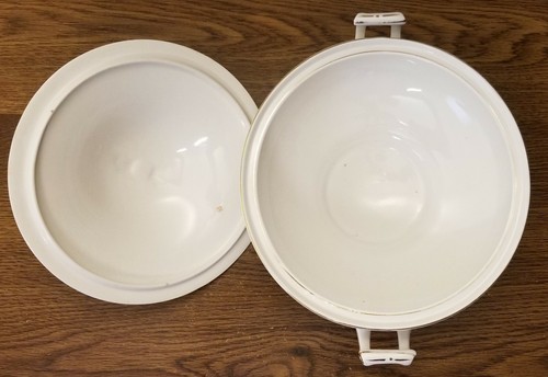 W. H. GRINDLEY CHINA Athens Shape Handled Covered Serving Bowl Made In England - Picture 8 of 12