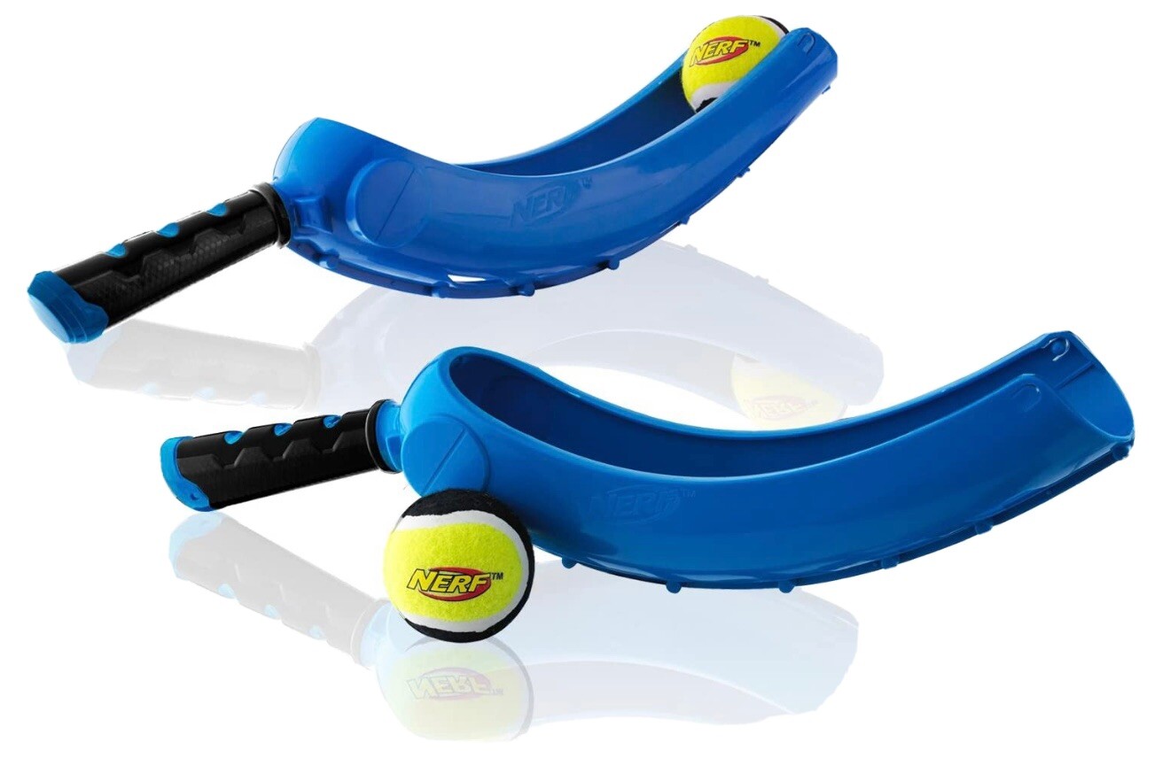 Nerf Dog Jai Alai Thrower, (2-Pack), Blue
