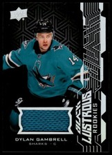 2018-19 SPx UD Black Lustrous Rookies Jersey Dylan Gambrell San Jose Sharks