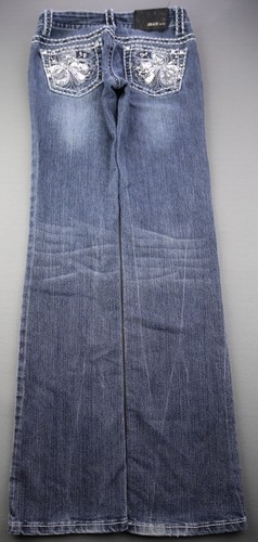 Bota de mezclilla para mujer Grace In LA tiro medio punto grueso adornada talla 25 (Sr 27x33) - Imagen 7 de 11