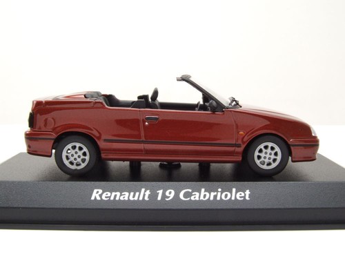 Renault 19 Cabrio 1992 rojo metálico modelo de coche 1:43 Maxichamps - Imagen 4 de 9