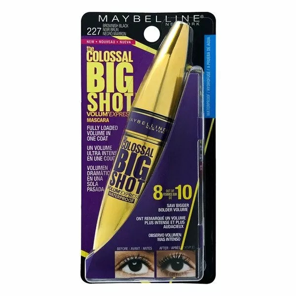 Maybelline Volum Express The Colossal Big Shot Washable Mascara, Blackest  Black