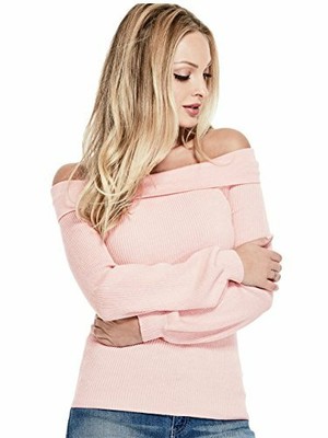 Guess Women's Ribbed Off-The-Shoulder 