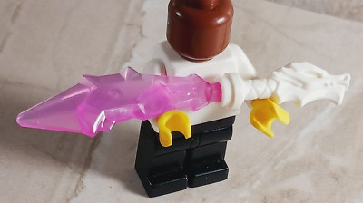 New LEGO Dragon Pink Carved Crystal Blade Hilt White Girl Power Translucent