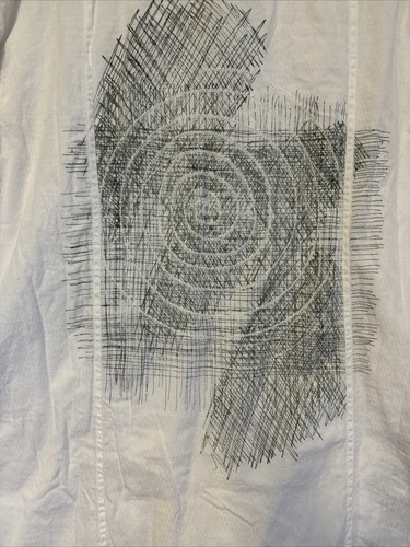 Camicia uomo Calvin Klein ricamata XL bianca manica lunga con bottoni - Foto 8 di 11