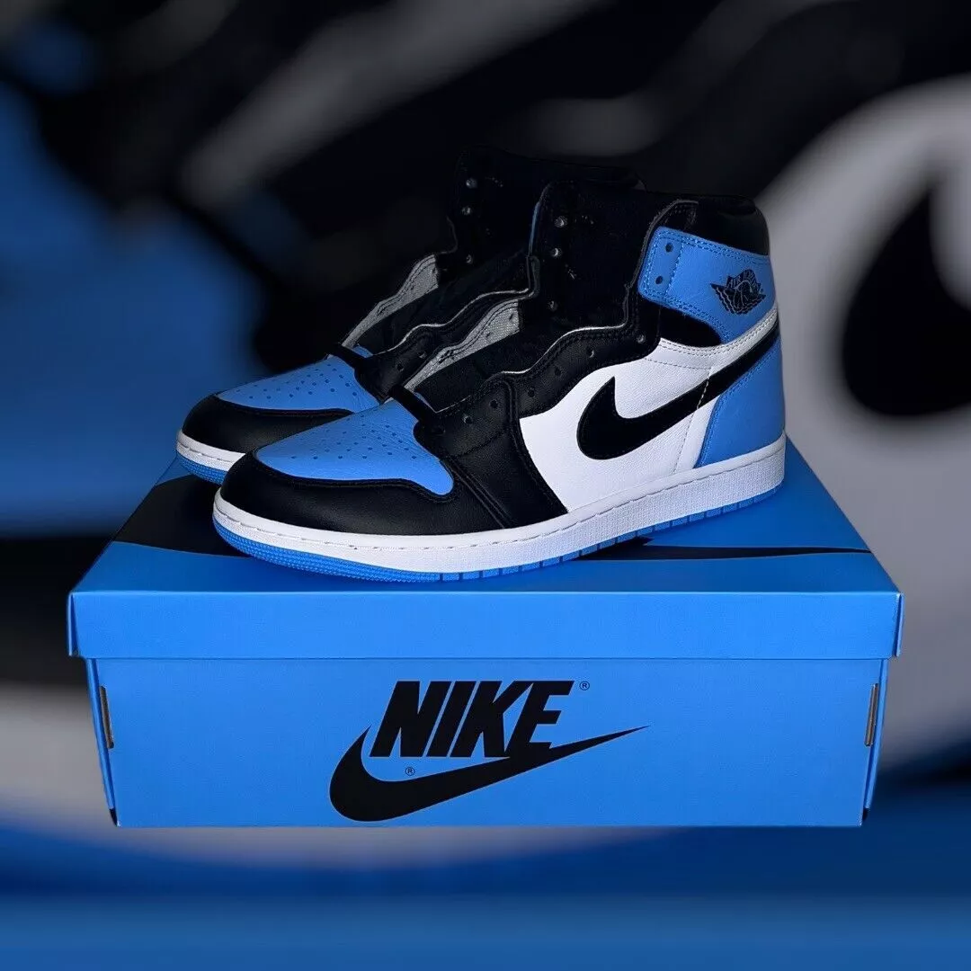 Sz 4-13 Nike Air Jordan 1 Retro High OG UNC TOE University Blue Black DZ5485-400