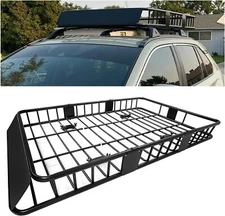 64'' Universal Roof Rack Rooftop Cargo Carrier Luggage Basket For Truck SUV