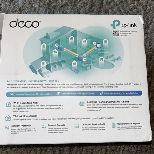 TP-Link Deco X55 Deco AX3000 WiFi 6 Mesh System DECOX55. 1 Pack - Zdjęcie 4 z 7