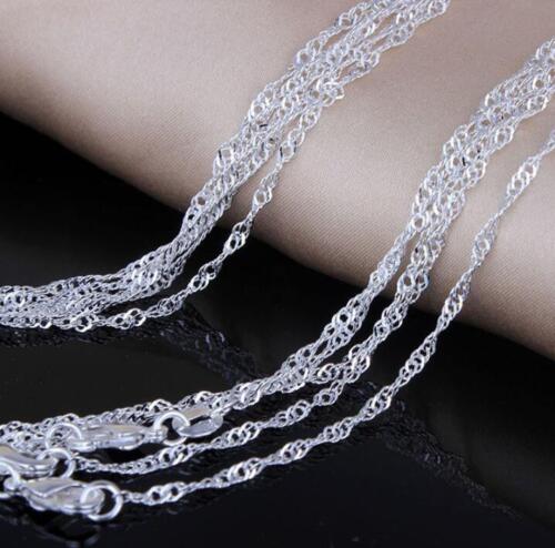 5PCS 22inch 925 Silver Water Wave Chain Necklace Accessorie Jewelry Necklace - Picture 1 of 6