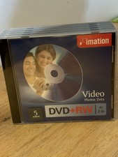 Imation DVD+RW Discs Pack of 5 4X 2 Hr Unopened