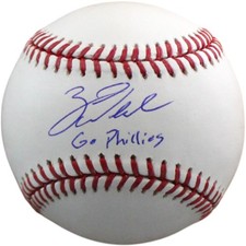Zack Wheeler Autographed Philadelphia Phillies OML Baseball Insc. Fanatics 54556