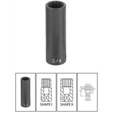 Grey Pneumatic 1/2"Dr x 38mm Deep 12 Point