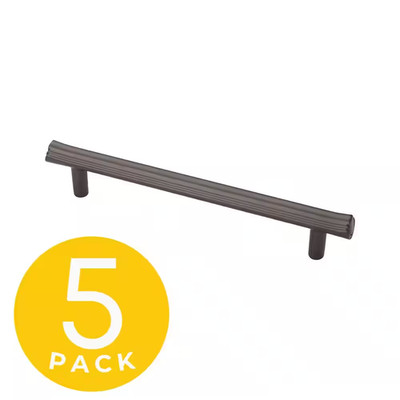 Eclipse Series 5 In. (128 Mm) Center-To-Center Modern Matte Grey Cabinet Handle/