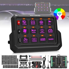 MICTUNING Wireless RGB 12 Gang Switch Panel 12v LED Circuit Relay System Marine