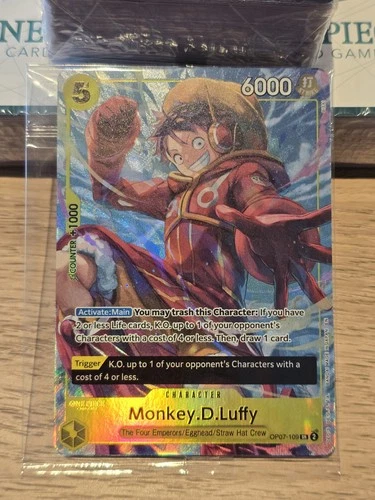 One Piece Card Game Monkey D Luffy OP07-109 Illustration Box Vol. Promo Sealed