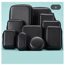 Portable EVA Hard Case Phone Charger Headphone Cable Storage Bag UK