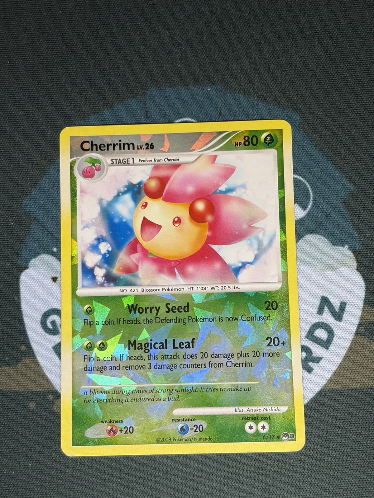 Cherrim (Cracked Ice) 6/17 POP Series 8 Uncommon Reverse Holo Pokemon Card MP