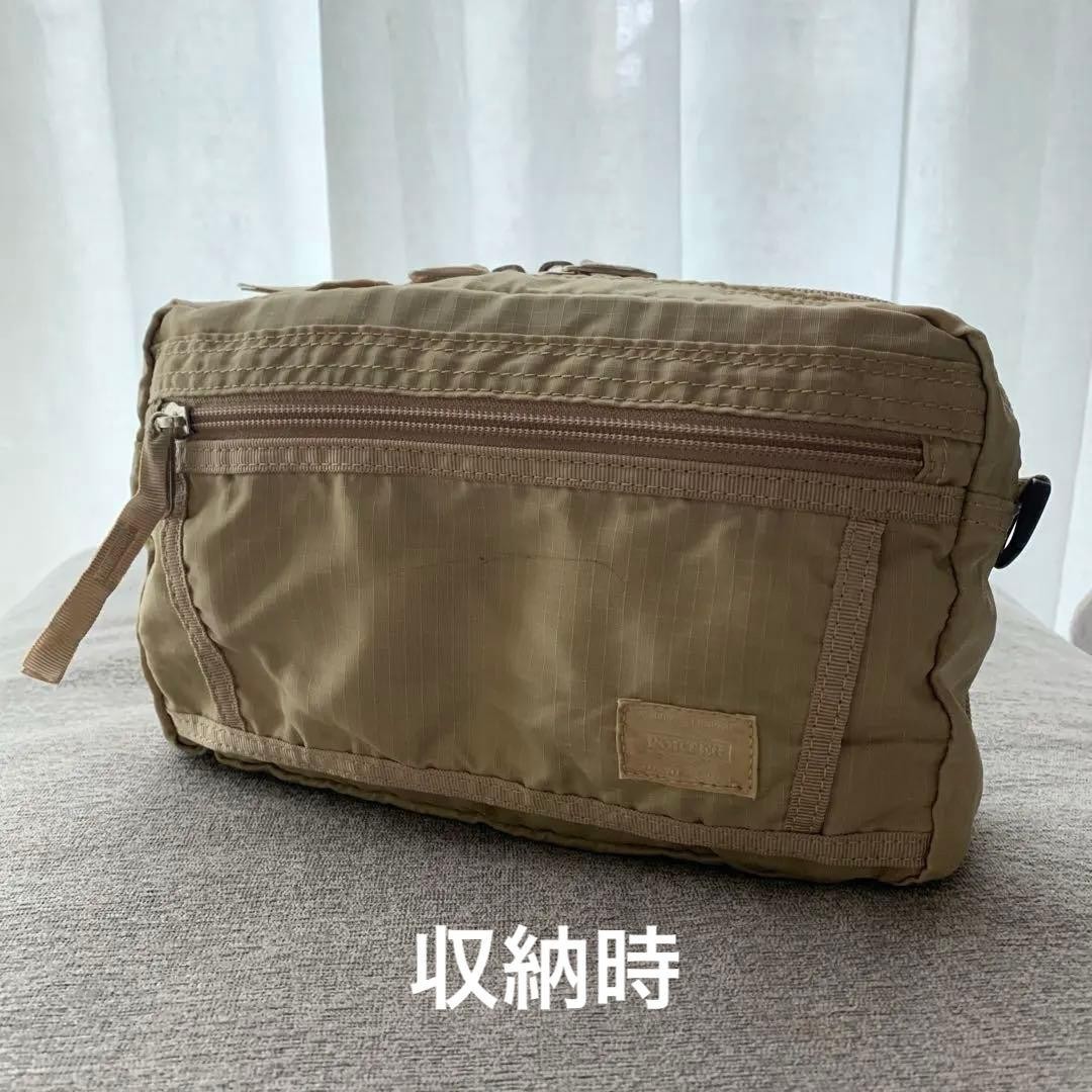 Porter Packable Backpack Beige Lightweight Compac… - image 11