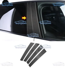 For 2010-2016 Porsche Panamera 970 Dry Carbon Fiber Pillar Post Cover Door Trim