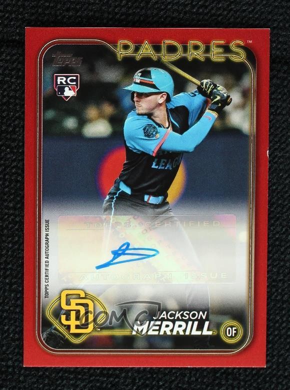 2024 Topps Update MLB All-Star Game Red 21/25 Jackson Merrill Rookie Auto RC