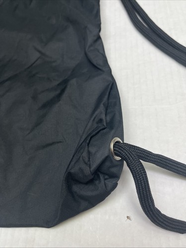 Apple Logo Computers Backpack Black Zipper Pocket Drawstring Gym Traveling - Imagen 5 de 13
