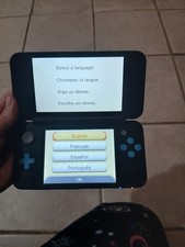 Nintendo 2DS XL black and blue w/charger & case