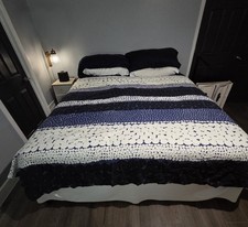 MARIMEKKO Jurmo Blue King Duvet Cover 100 Cotton. Modern Finnish Cotton