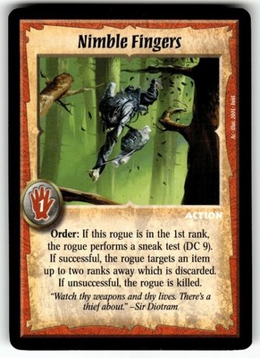 Warlord: Saga of the Storm CCG Preview Set Promo Card Nimble Fingers