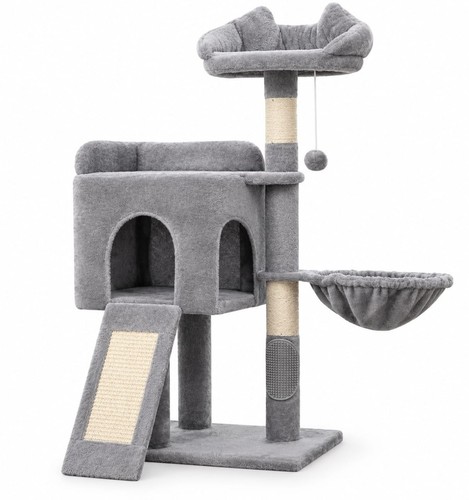 Cat Scratching Post with Natural Sisal Rope, Plush Lying Platform and Sturdy uk