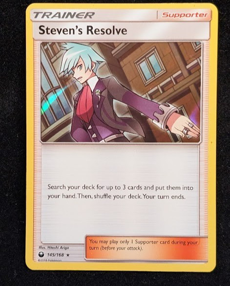 Steven's Resolve 145/168 - SM Celestial Storm Holo LP Pokemon TCG