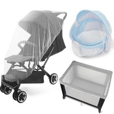 2 Pack Baby Mosquito Net for Stroller, White