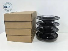 4pcs Black Floating Center Caps For Forgiato Xl Hubcap Rim Emblem White F