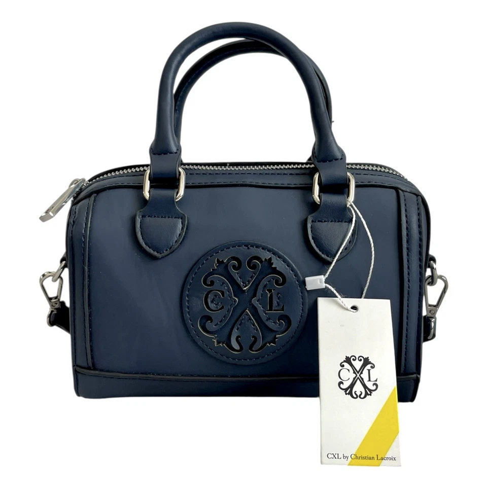 Bolso Bandolera CXL by Christian Lacroix Sydney Micro Barrel Azul Marino Nuevo con Etiquetas Precio de venta sugerido por el fabricante 98 USD Foto 2 de 4