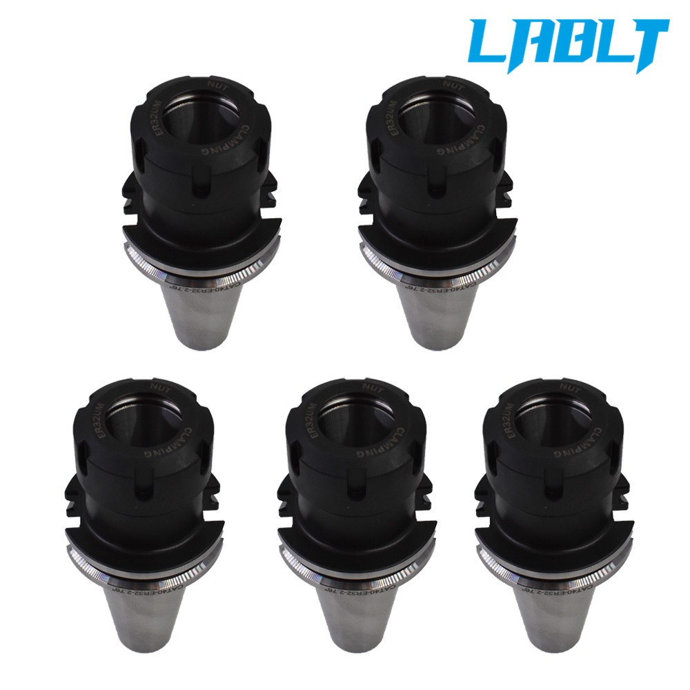 LABLT 5Pcs CAT40-ER32 Collet Chucks Balanced to G2.5/25000RPM B25-CAT40-ER32