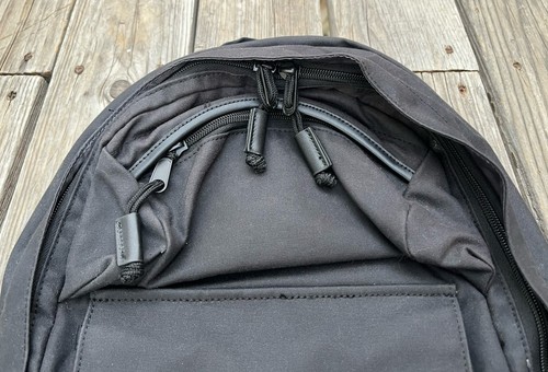 NIXON British Millerain West Port Backpack Waxed Canvas Leather Accents - Black - Picture 6 of 15