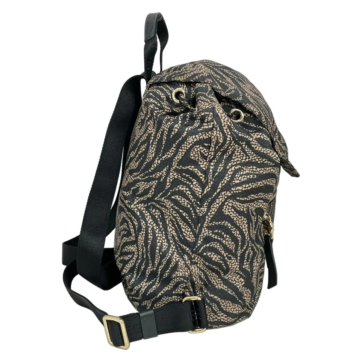 BORBONESE - Black Beige Nylon Backpack - image 2