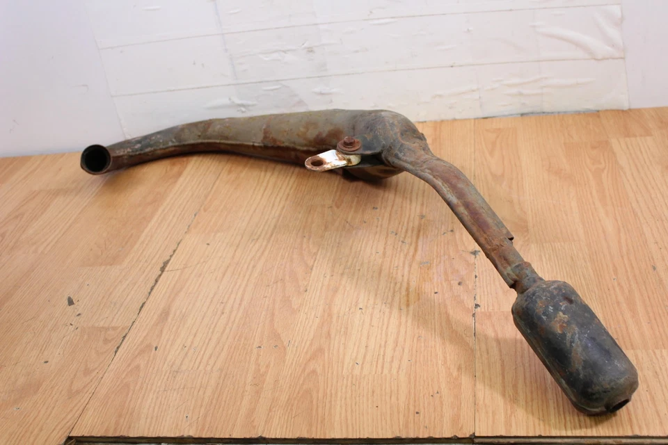 Suzuki RM125M 1975 sistema de escape conjunto/tubo de cabeza/silenciador Foto 3 de 4