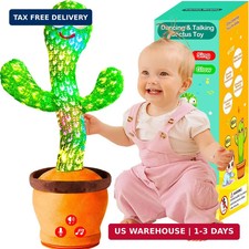 Baby Toys Interactive, Dancing Talking Cactus Toy Volume Adjustable, Mimicking S